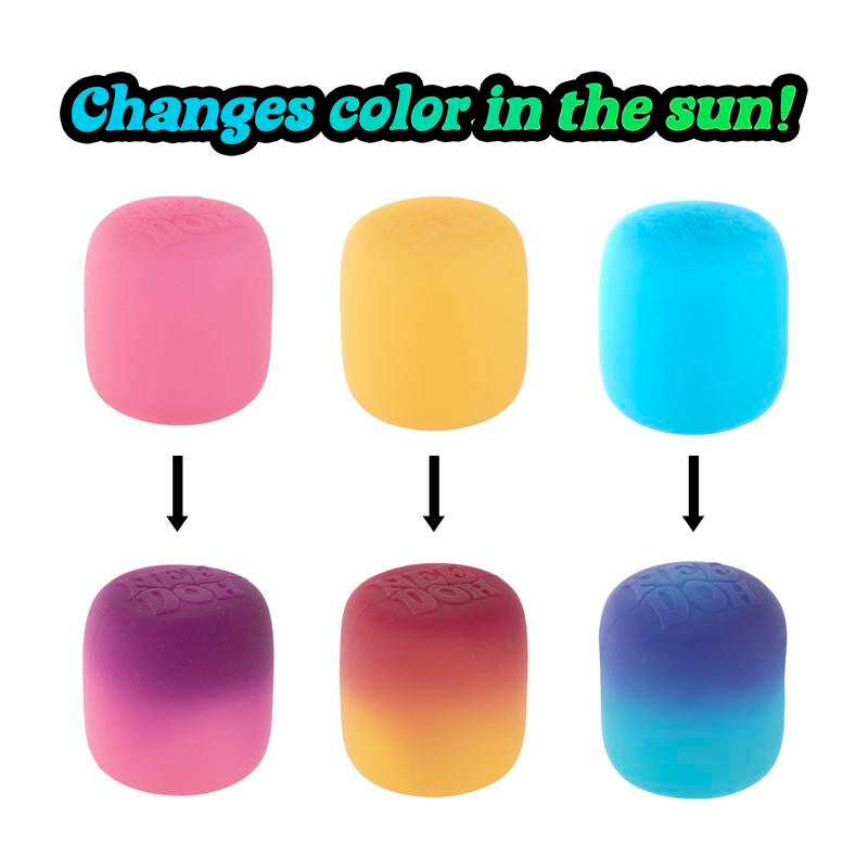 Needoh Mello Mallo - Sensory Toy with a Satisfying Dough Filling - Changes Color in the Sun - Ages 3 and up - Color May Vary; One per Pack