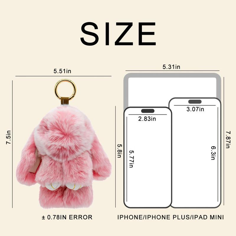 【Bunnylulu】Soft Plush Bunny Keychain – Comfort Toy in Tin Box, Easter Stress Relief Gift for Kids, Teens & Friends