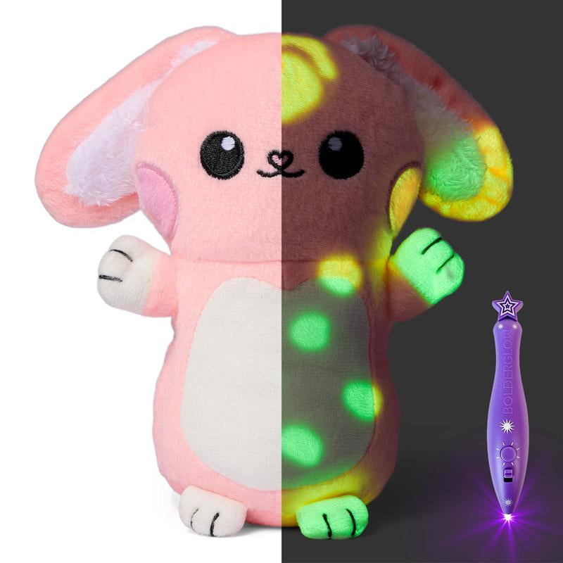 Glowbabies Small Magical Mini Plushes 100% Glow-In-The-Dark with Bolderglow Light Pen Included Mess-Free Fun for Kids Ages 3+