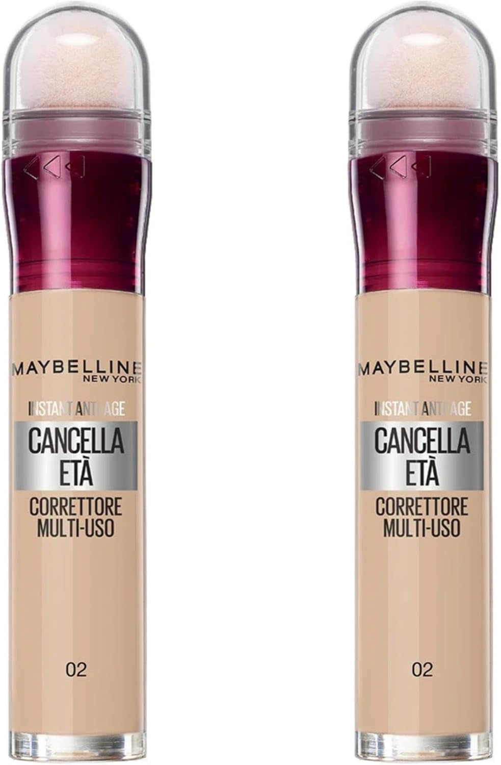 New York Correttore Multi-Uso, Idratante E Con Coprenza Modulabile, Imperfezioni E Occhiaie Coperte, Con Bacche Di Goji E Haloxyl, Cancella Età, Tonalità: 02 Nude, Bipacco