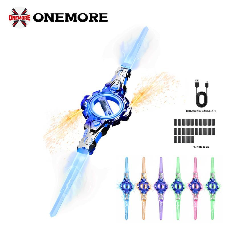 DKD Upgraded Sparkblade Spinning Dual-Blade LED Lightsaber Toy, Real Spark Cyberpunk Design 39" RGB Light-Up Prop for Cosplay, Raves & Festivals, Durable Collectible, US in Stock, Valentine’S Gift Idea