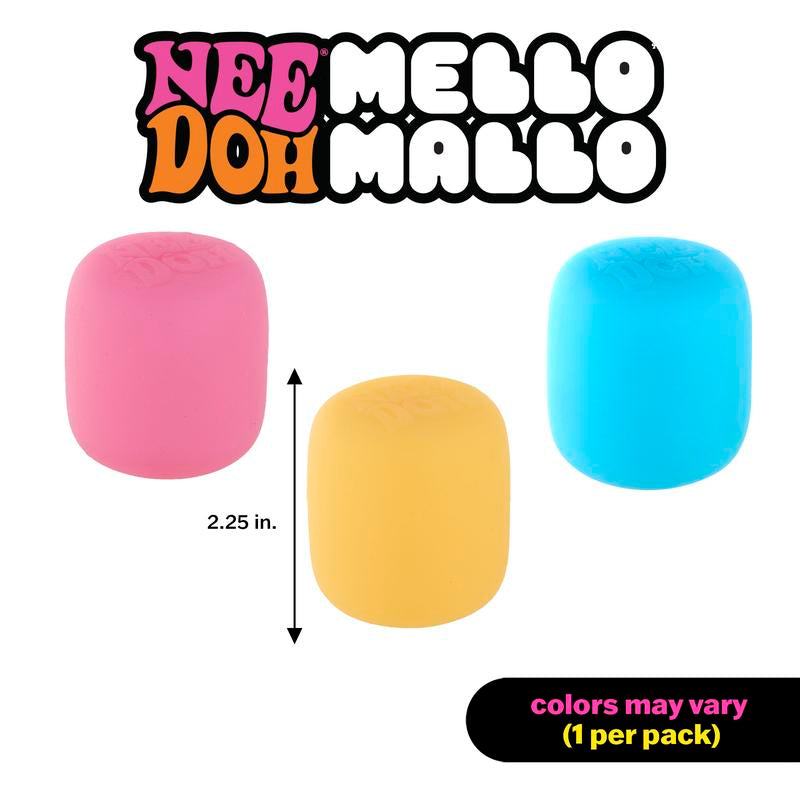 Needoh Mello Mallo - Sensory Toy with a Satisfying Dough Filling - Changes Color in the Sun - Ages 3 and up - Color May Vary; One per Pack