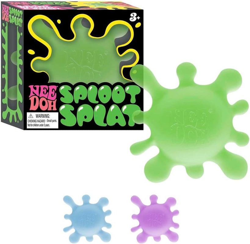 Needoh Splootsplat -The Splat That Sploots - Sensory Toy to Squish, Squeeze, and Pull, Premium Stretchable Stress Relief Toy - Ages 3 and up - Color May Vary; One per Pack