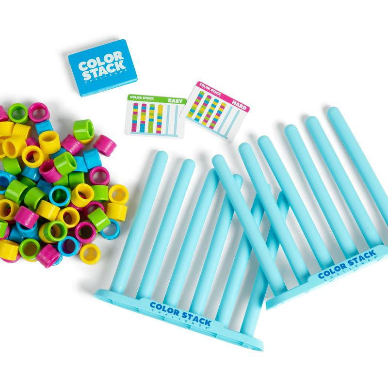 Color Stack Challenge by Relatable – Easter Basket Stuffers for Kids, a Fast-Paced Color Matching Puzzle Game for Fun Easter Family Game Night, Includes 2 Stack Racks, 50 Challenge Cards, & 80 Rings