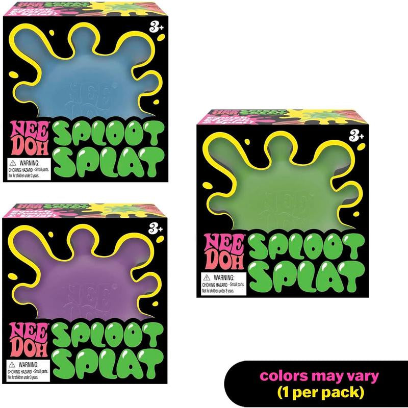 Needoh Splootsplat -The Splat That Sploots - Sensory Toy to Squish, Squeeze, and Pull, Premium Stretchable Stress Relief Toy - Ages 3 and up - Color May Vary; One per Pack