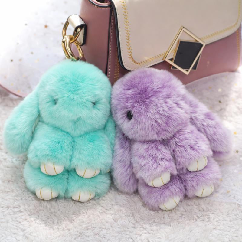 【Bunnylulu】Soft Plush Bunny Keychain – Comfort Toy in Tin Box, Easter Stress Relief Gift for Kids, Teens & Friends